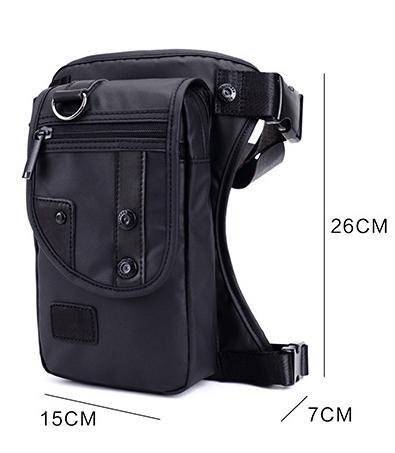 1pcs Nylon Fashion Waterproof Waist Bag Outdoor Sports Hiking Thigh Crossbody Pack Durable Tactical Adjustable Strap