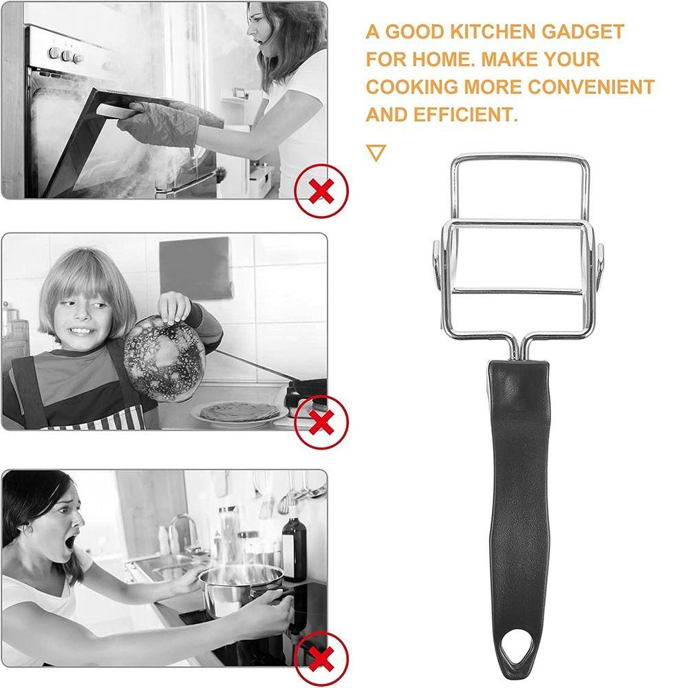 Stainless Steel Plate Gripper Universal Pots Clamp Dishes Lifter Bowl Clip  Microwave