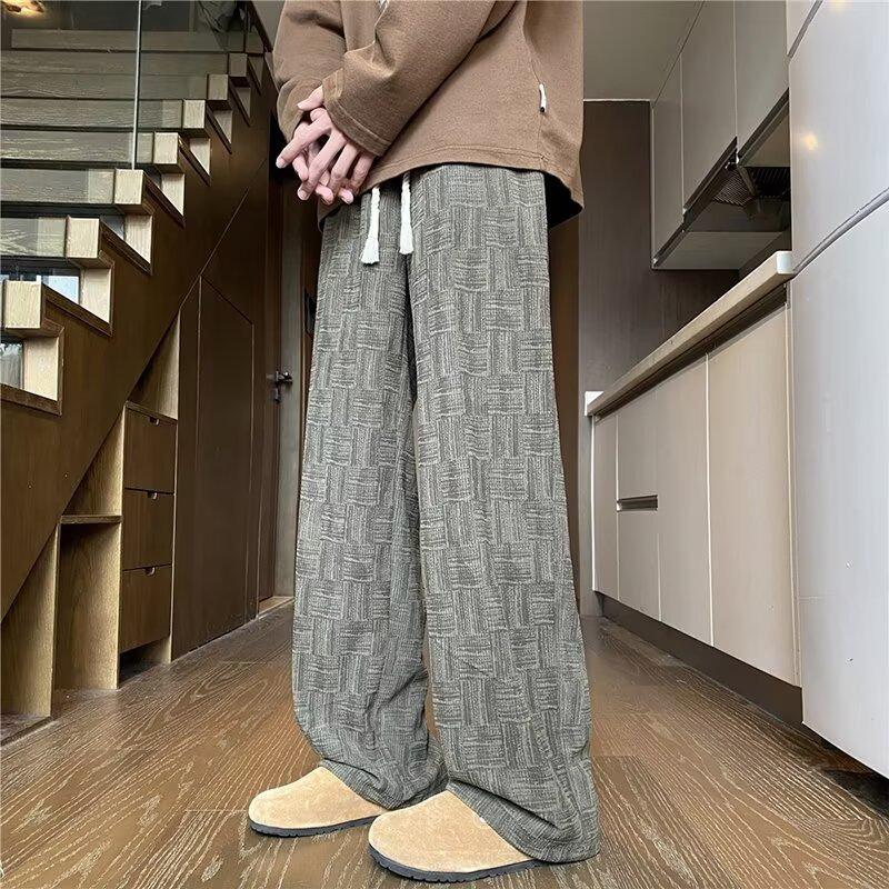 New Loose Casual Pants Men's Trend Versatile Pants Summer Thin Pendant Wide-leg Pants
