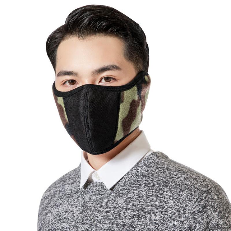 

Man Women Winter Warm Polar Fleece Mouth Mask Ear Mask Respirator Earmuffs Free size камуфляжний