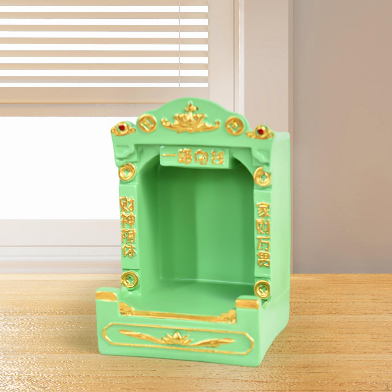 

Elegant Resin Figurine Display Stand for Home Decor зелений