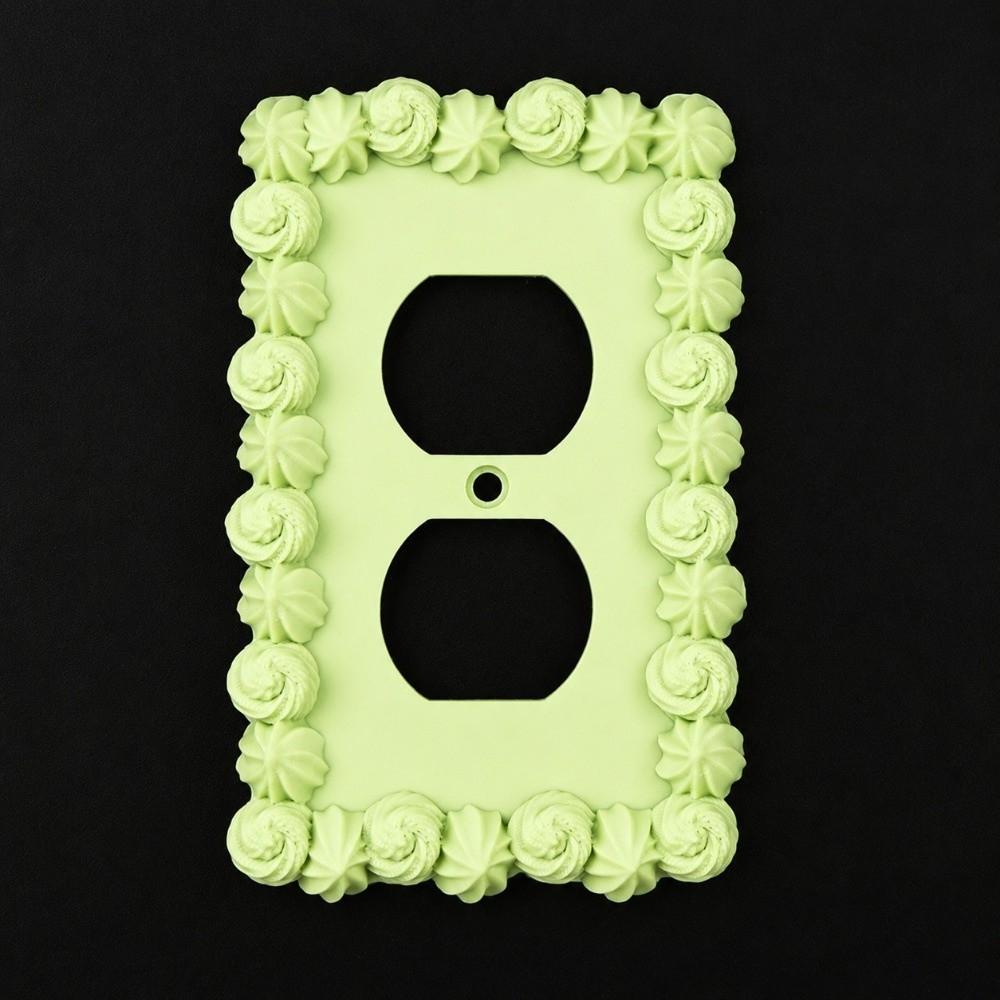 Cream Style Light Switch Cover Piping Texture Wall Plate Cover Decorative Wall Plate  Bedroom Decor