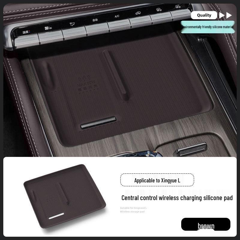 Silicone Wireless Charging Pad for Geely Xingyue L (Fits 26 Models) - Center Console Phone Accessory