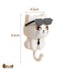 Cartoon Cat Wall-Mounted Coat Hooks for Bathroom and Entranceway