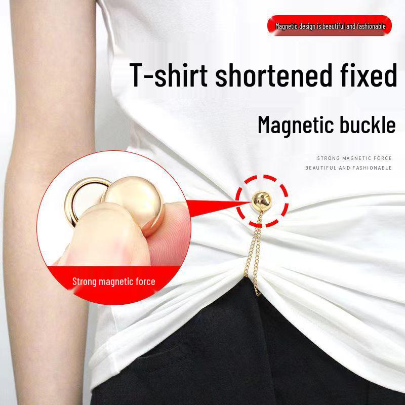 Cross-border Alloy Magnetic Chain Clip: Round Strong Magnetic Buckle for Scarves and Pant Legs