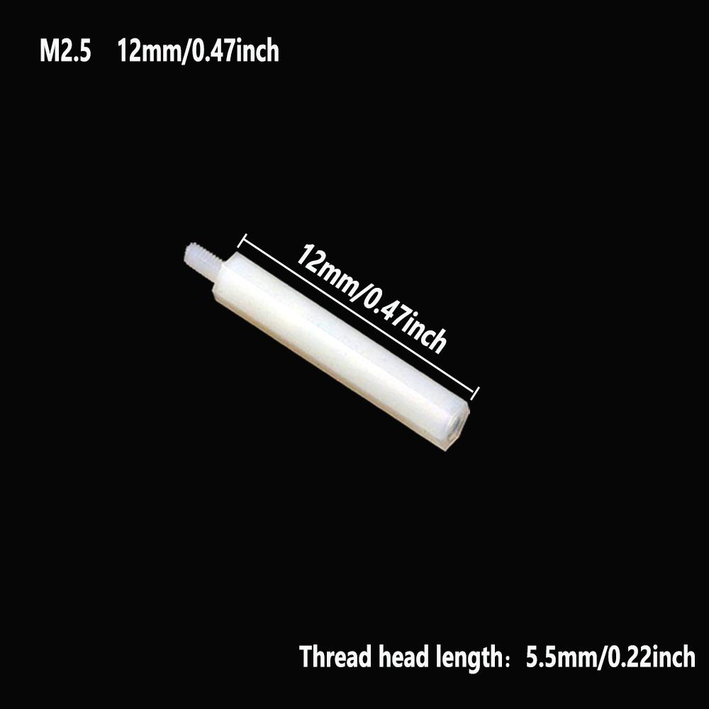 25Pcs White Nylon Single Head Fastener Durables Multi-Purpose Hardware Accessories