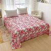 Red Flower Printed Flat Bed Sheets for Double Bed Single/Queen/King Reactive Printed Top Sheets for Beds Sabanas Cama 150x200