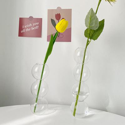 Nordic Home Decoration Váza z barevného skla Vázy na květiny Malá váza Creative Spherical
