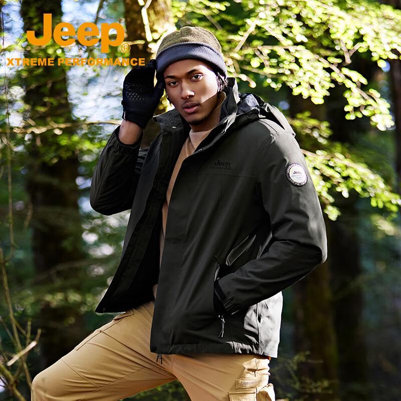 Jeep Men's 3-in-1 Fleece Lined Hiking Jacket