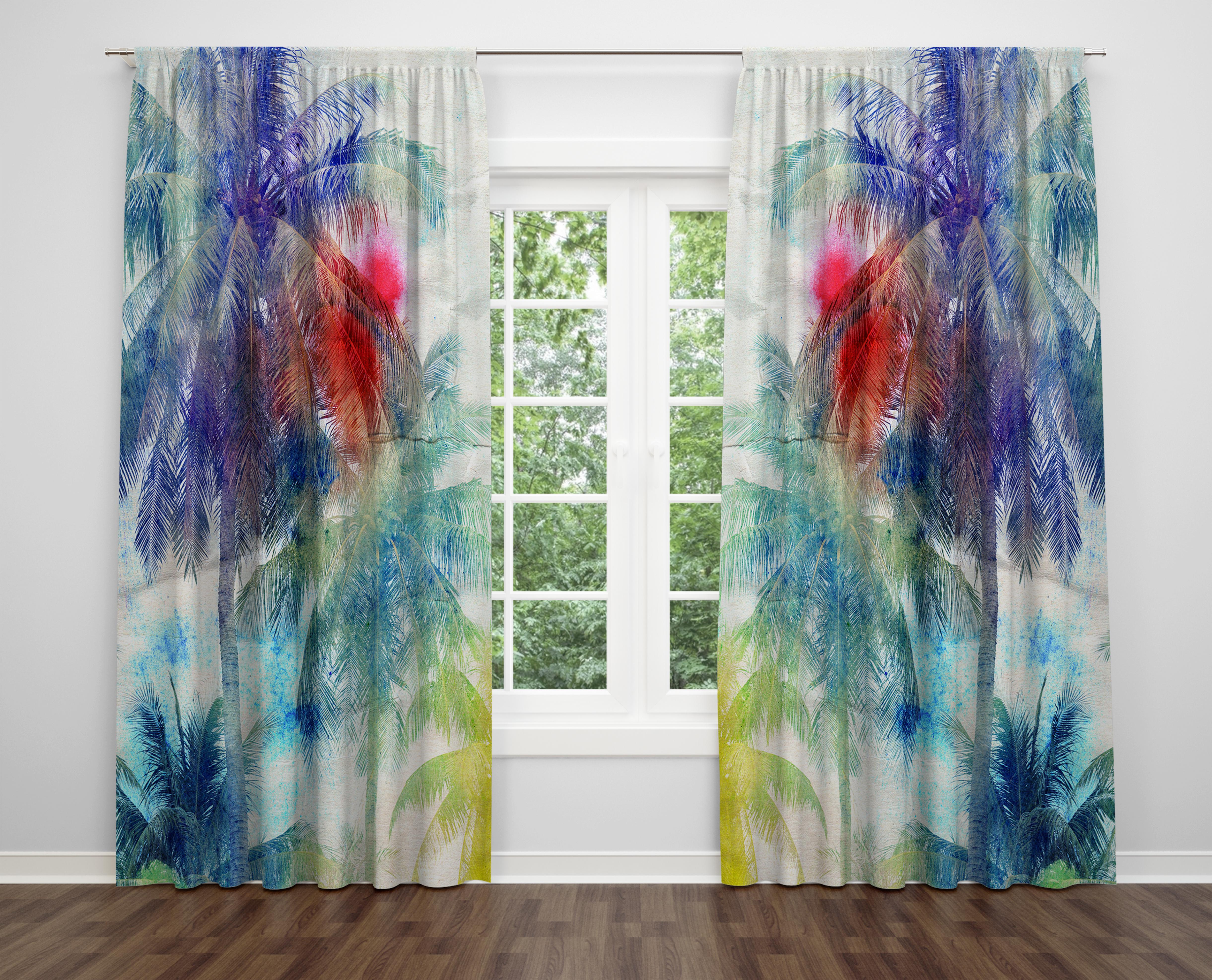 

Декоративний дизайн, високоякісна бавовняна тканина, ви можете вибрати одну або подвійну фіранку з крила 1 piece різнокольоровий