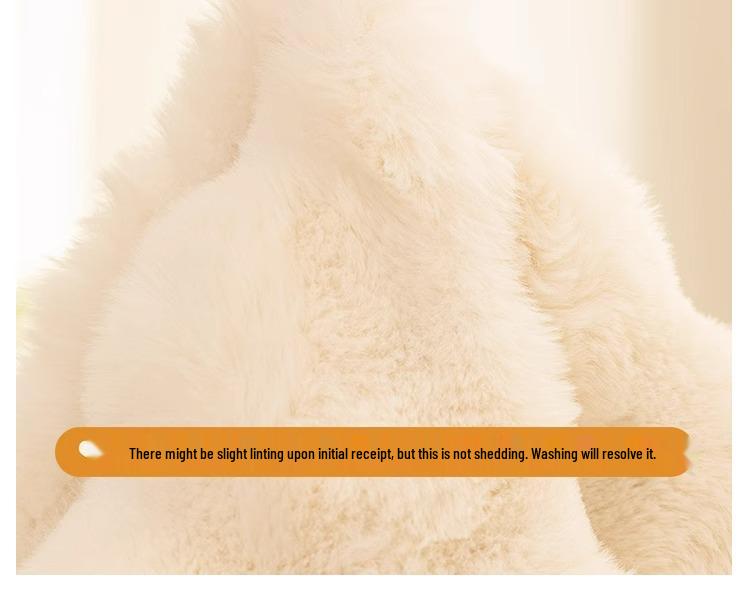 2024 Creme Blase Kunstkaninchenfell Teppich für Wohnzimmer, Sofa, Schlafzimmer, Bettseite, Boden oder Erker