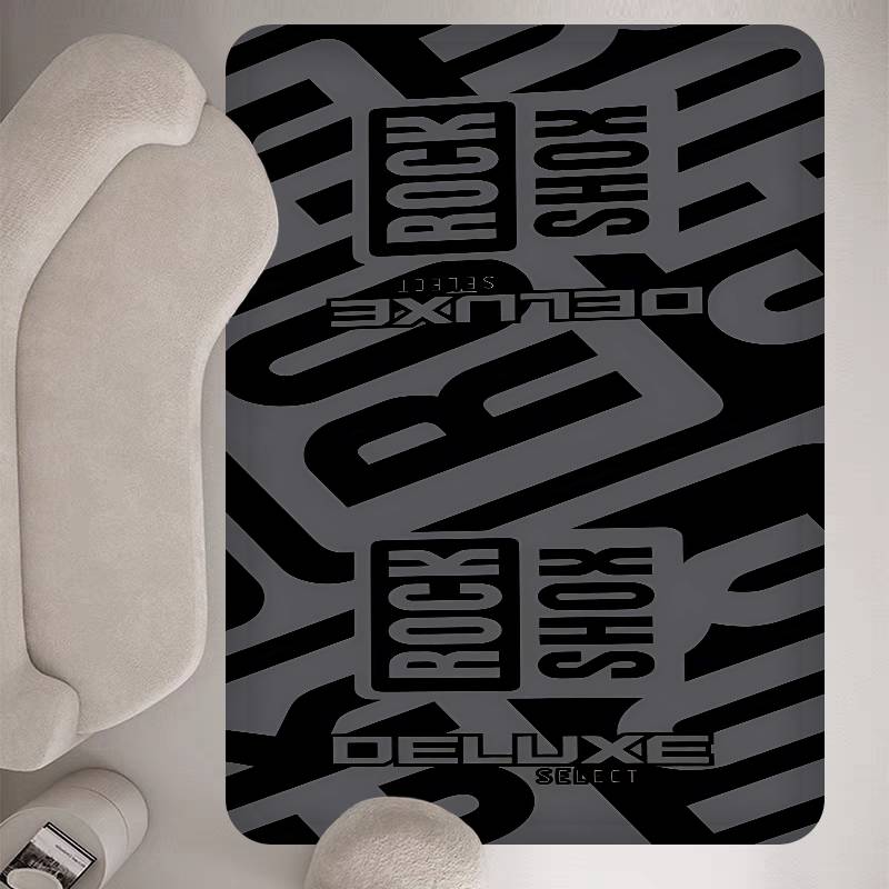 R-Rock-Shox Mountain Bike Floor Mat Cheaper Anti-slip Modern Living Room Balcony Printed Bedside Mats