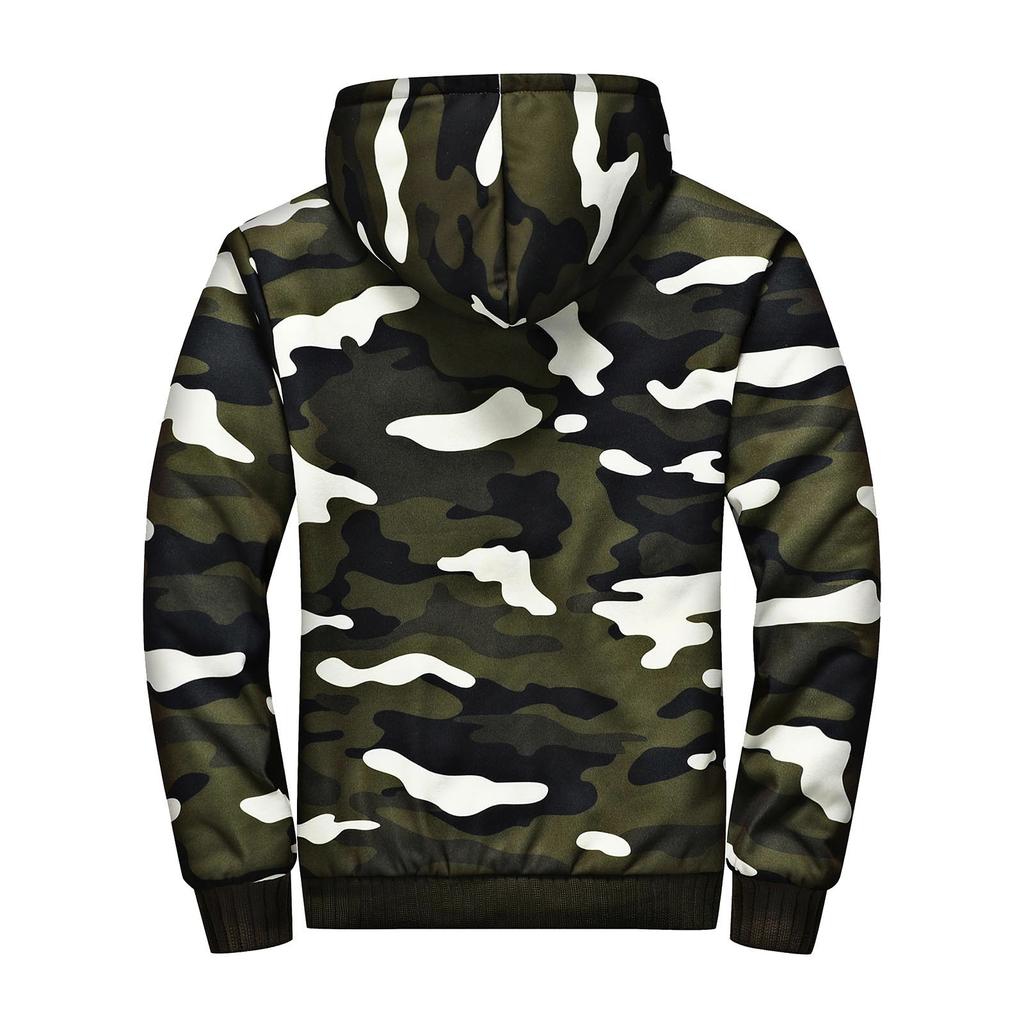 Men's And Winter New Fashion Contrast Color Loose Casual Plush Jacket