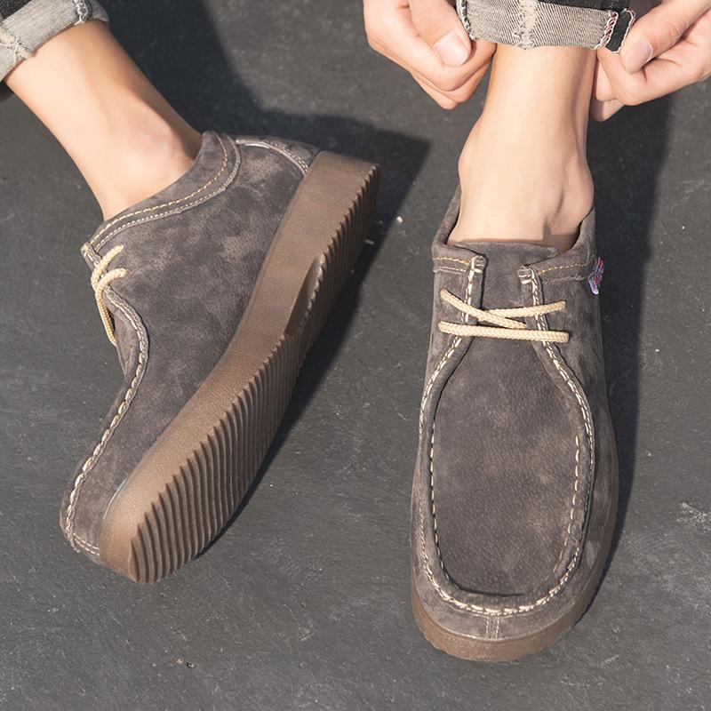 Classic Outdoor Work Sports Shoes Handmade Lace Up Anti Slip and Wear-resistant Casual Shoes High Quality Suede Oxford Shoes