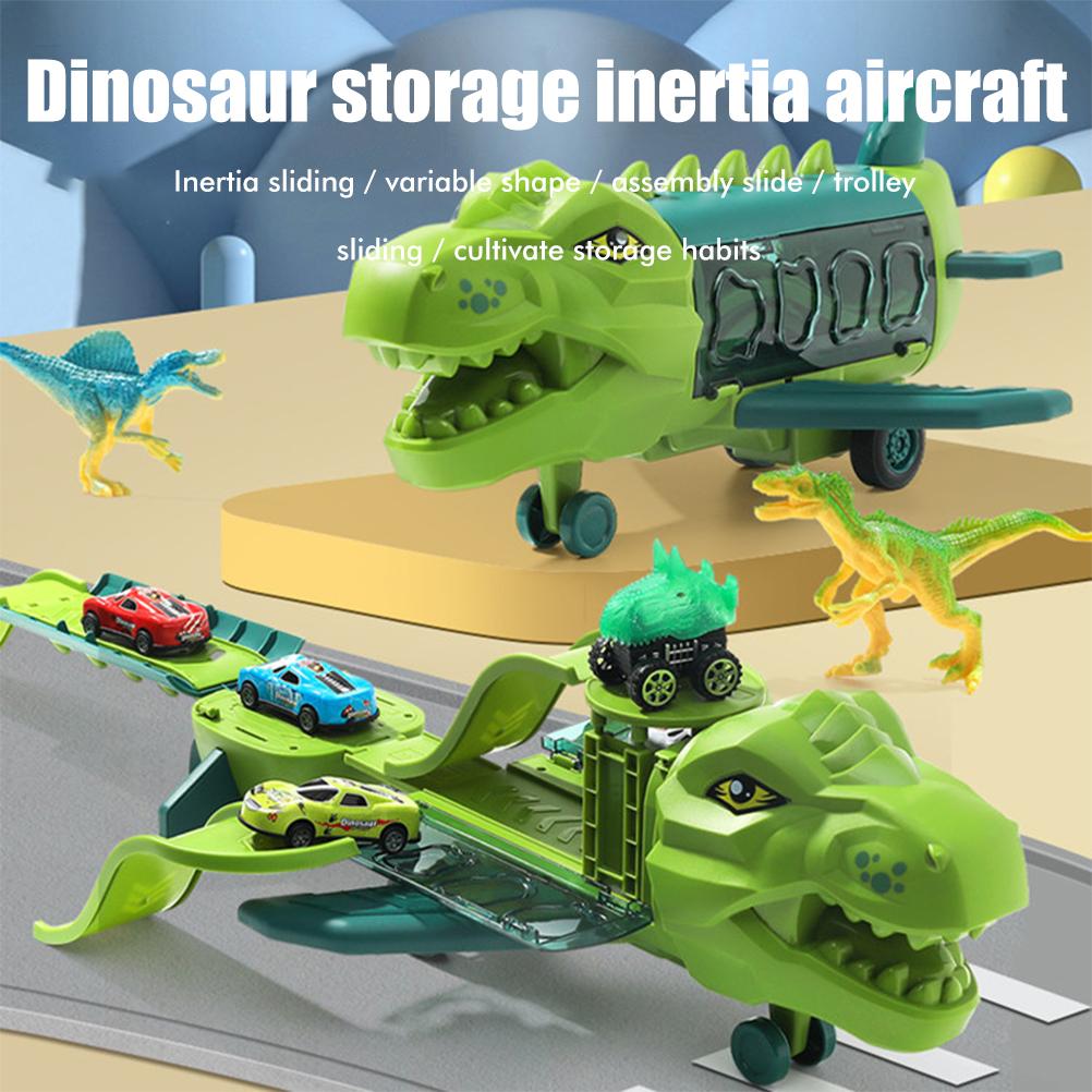 Aufziehbares Dinosaurier-Flugzeug-Bahnspielzeug Kinder Transportfrachtflugzeug Spielzeug Flugzeug Fahrzeugspielzeug