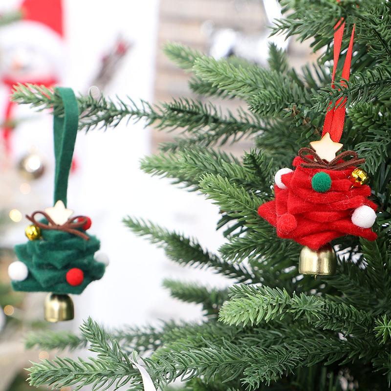 Christmas Decorations - Wool Felt Mini Christmas Tree Wind Chimes - Home Christmas Tree Ornaments