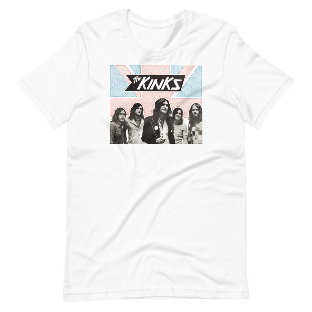 THE KINKS Band White Graphic Tee Short-Sleeve Unisex T-Shirt Unisex T-Shirt S