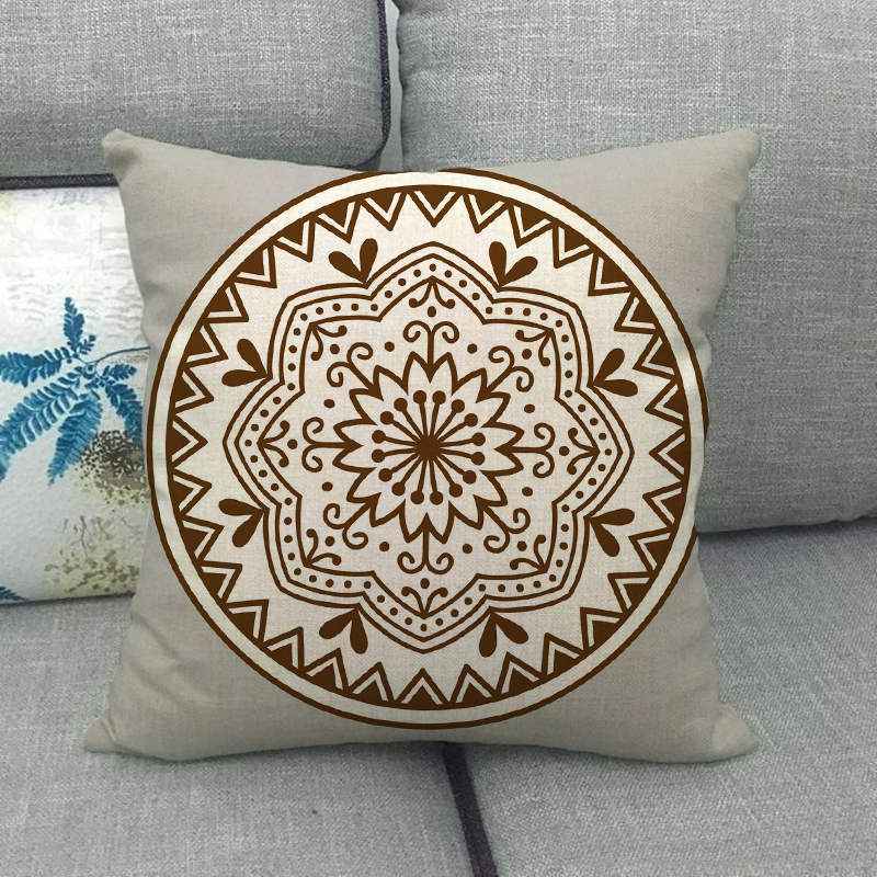 Nordic Bohemian Floral Pattern Digital Printing Short Plush Pillow Covers For Car Sofa Office Cushion Cover Home Goods