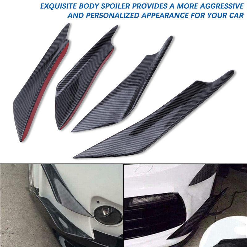 LAICY 4PCS Car Front Bumper Canard Splitter Lip Diffuser Splitter Scratch Protector Guard Cover for Subaru WRX STI 2013-2020