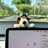 Master Dog Plush Dashboard Ornament - Cute Car Interior Decoration Figurine