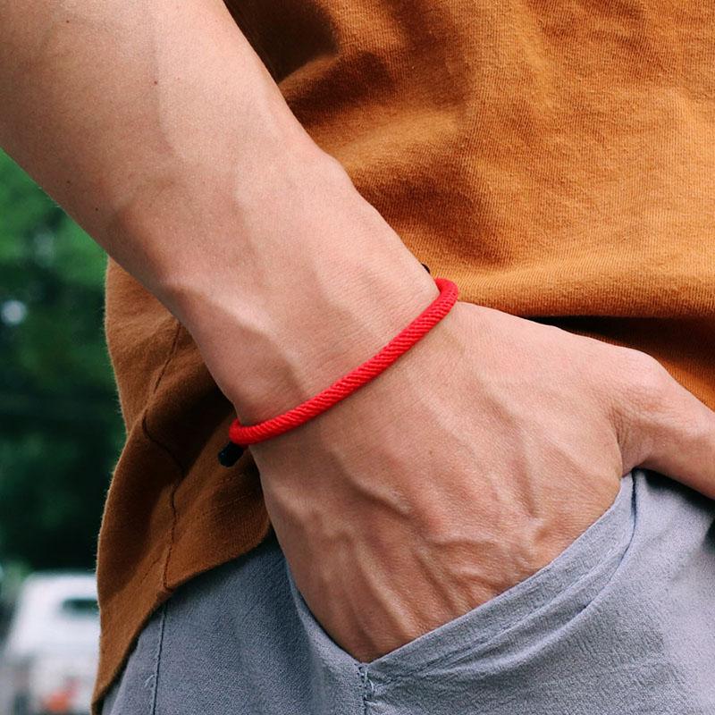 New Minimalist Stainless Steel Bracelet Adjustable Unisex 4mm Nylon Cord Chain Braclet Couple Gift For Lover Leisure Accessories