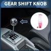 INFINAUTO Universal Car Shift Knob for Automatic and Manual Clear Pink with 2 1 Set Vehicles, Acrylic, Adapters,