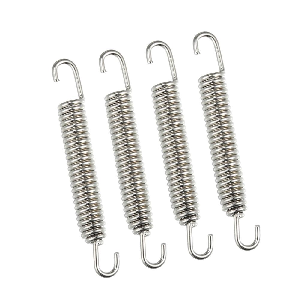 BULLSPANN Motorcycle Universal Exhaust Pipe Springs 80mm Stainless Steel Exhaust Pipe Spring Hook Retrofit