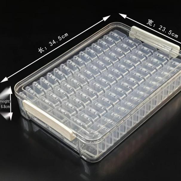 Diamond Beading & Nano Bead Organizer: Transparent Compartment Storage Box for Ornaments, Nail Art, and Jewelry