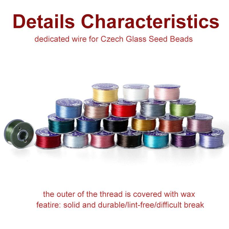 50-yard spool of non-elastic seed bead thread, beading thread, jewelry-making and accessory materials