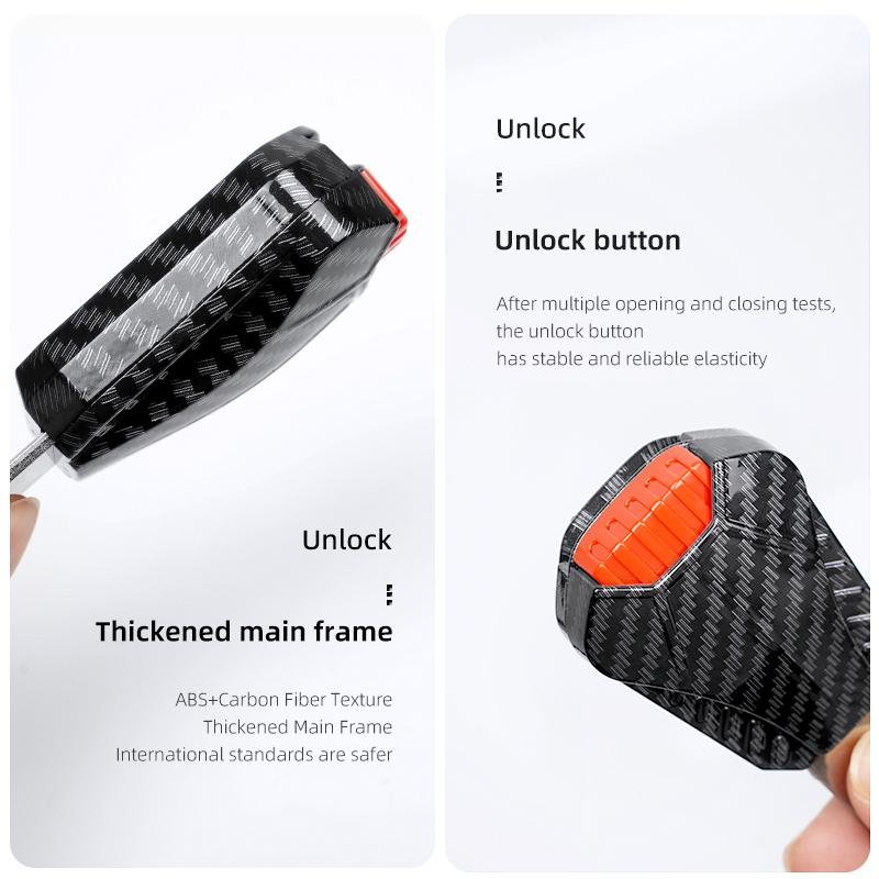 Car Carbon Fiber Safety Belt Buckle Extension Accessories For  Lexus F SPORT GX460 Ct200h IS250 ES 220D IS200 Fsport GS GX IS LS