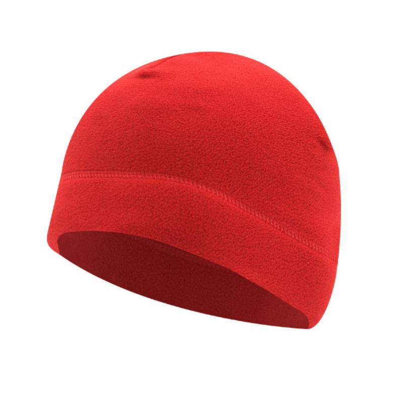 Hat Thickened Outdoor  Fleece Warm Anti-slip Windproof Solid Color High Elasticity Ear Protection Outdoor Cycling Skiing Beanie Headwear Unisex Hat