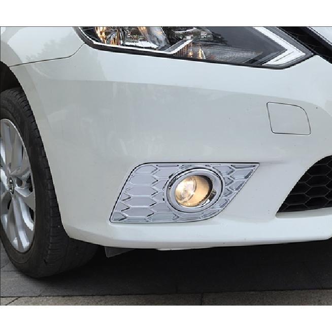 Front Fog Light Cover Trim 2pcs For 2016 2017 2018 Nissan Sentra