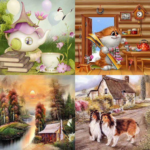 

ZOOYA DIY 5D Квадратный бриллиант Живопись Животные Вышивка Крест крестиком Стежка Домашний декор