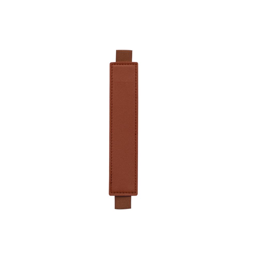Elastic Leather Tablet Pen Holder with Adjustable Tightness and Clip Stand for Meetings