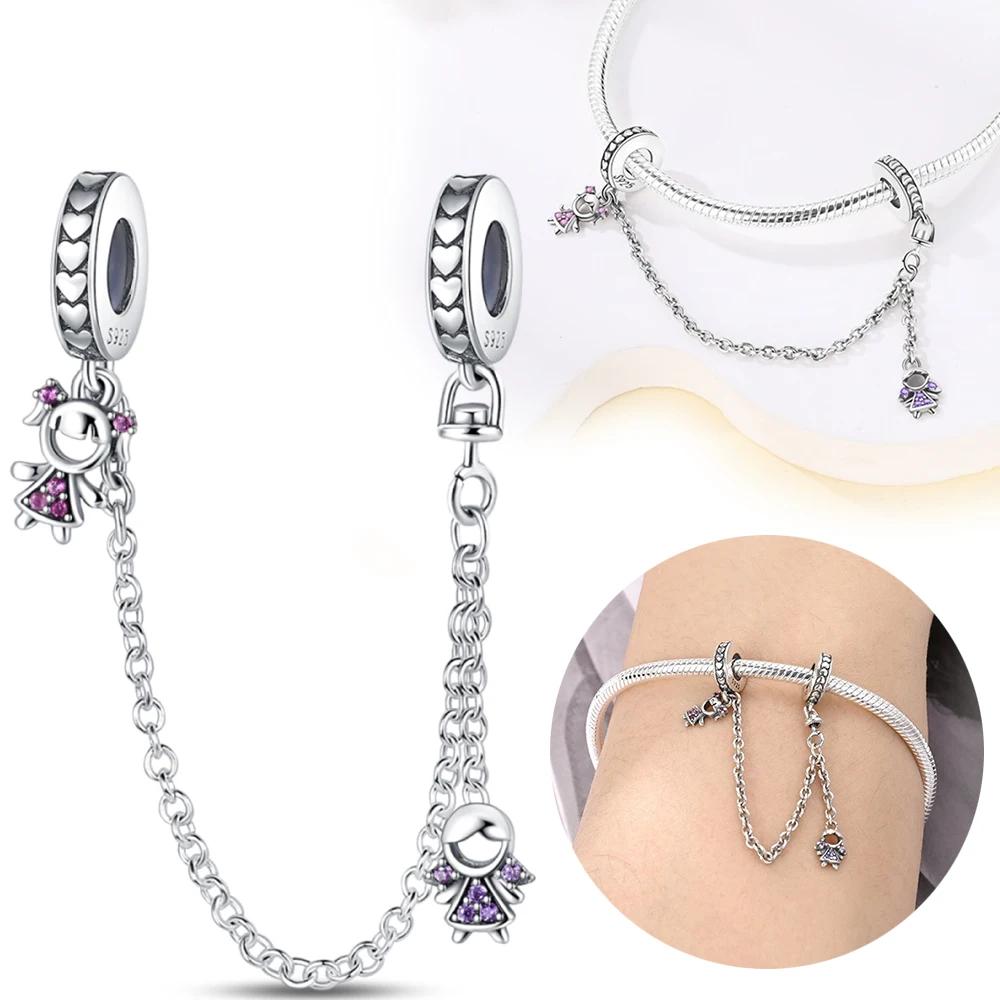 Coppersweetheart Sisters Series Charms Fit Original Bracelet Diy Beads For Women Fine Jewelry Birthday Gift Diy