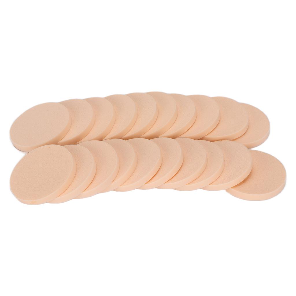 20PCS Round Makeup Sponge Dry and Wet Dual Use Reusable Antibacterial Round Powder Puff for Makeup