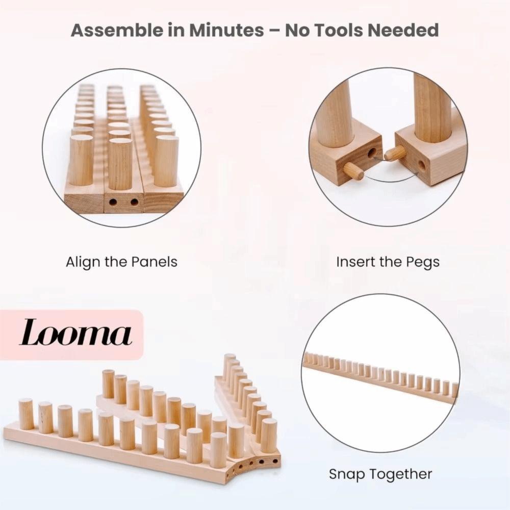 Regulowany Rozmiar Grube Koce Tkane Modułowa Konstrukcja Odpinana Drewniana Rama do Robienia na Drutach Przyjazny dla Początkujących Łatwy Montaż