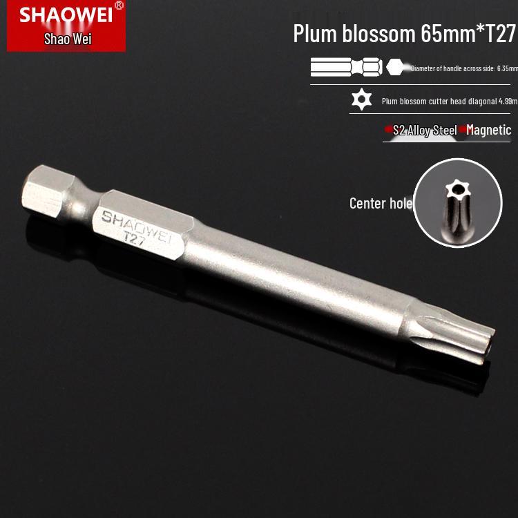 Magnetic 50mm Star Screwdriver & Hex Bit Set for Electric Drills