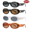 4Pcs New Women Oval Sunglasses Colorful Frame Rivet Shades UV400 Femlae Punk Style Sun Glasses Outdoor Casual Goggles Unisex