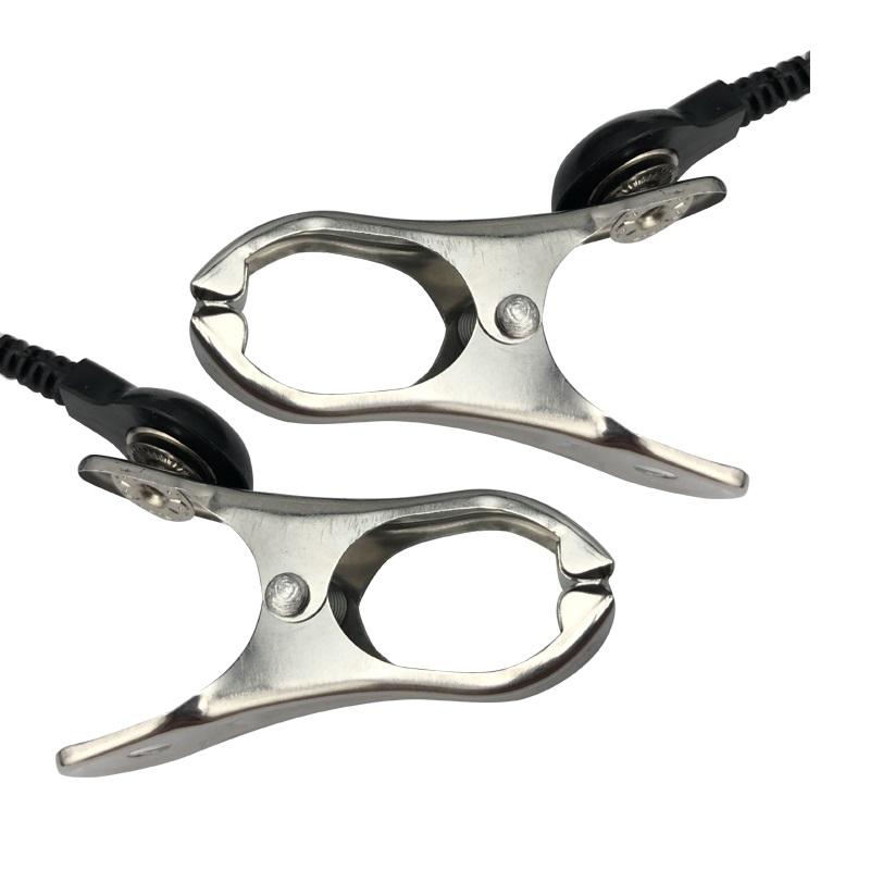 Elektroschock Nippelklemmen Clips Brust BDSM Bondage Fessel Fetisch Penisschloss elektrisches medizinisches Themen Sexspielzeug