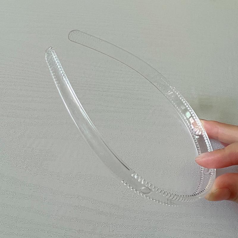 1 ks 8 mm / 12 mm / 20 mm / 25 mm průhledné plastové čelenky se zuby Jednoduché průhledné čelenky pro DIY dámské vlasové doplňky Vlasové obruče