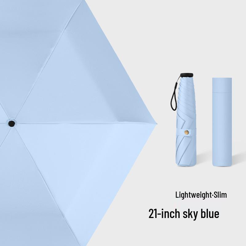Ultra-light Carbon Fiber Sun & Rain Umbrella - Lightweight, Three-fold, UV Protective Parasol.