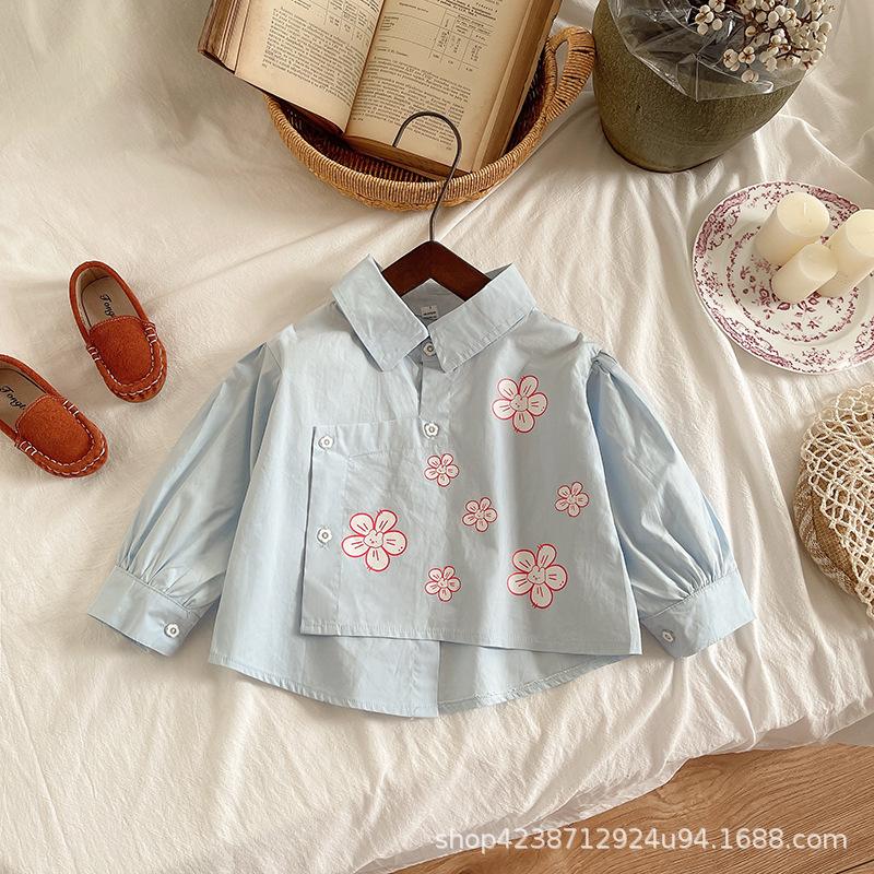Girls Spring Fashion Shirt And Flare Pants Set Baby Chic Two Piece Outfit For Spring Autumn 80