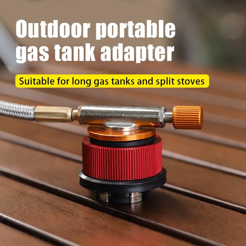 Outdoor Camping Stove Gas Tank Conversion Adapter Split Type Furnace Converter Stove Burner Adapter Head Camping Accessories Butane Adapter Auto-off