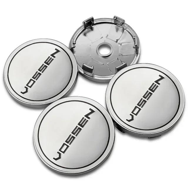 4Pcs 56mm+60mm Vossen Car Hub Center Wheel Caps Emblem Badge Decals Styling Sticker Accessories