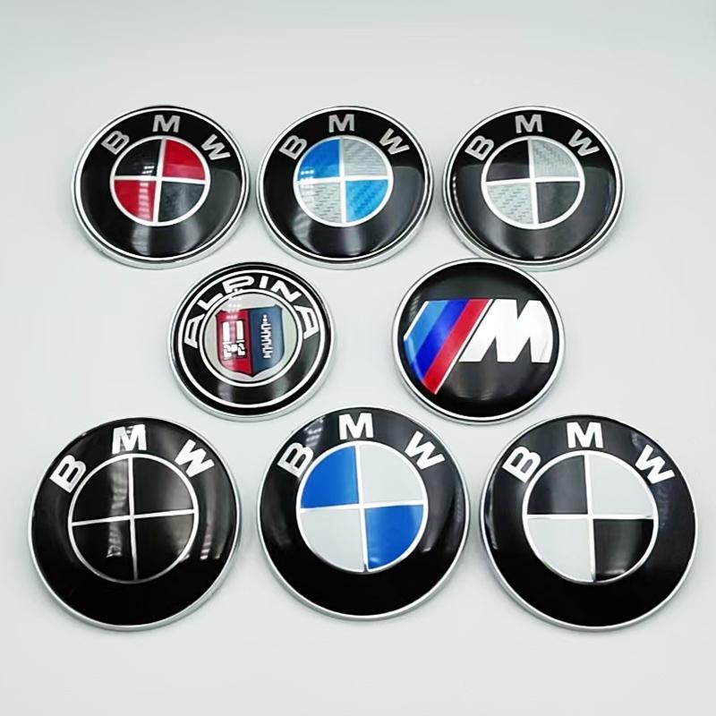 BERV3 82mm 74mm Car Front Hood Emblem Logo Rear Trunk Badge For BMW E90 E39 E46 E30 E36 E87 E60 E92 E92 M2 M3 M4 M5 Accessories