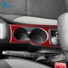 Real Soft Carbon Fiber Trim Sticker LHD For Ford Focus SE ST MK3 2012 2013 2014 Car Gear Cup Holder Frame Panel Accessories