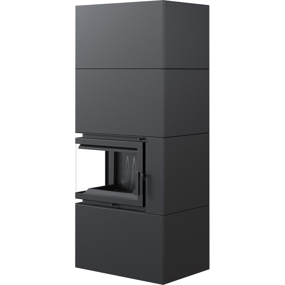 Modular Fireplace Box 8 kW Ø 200 Black