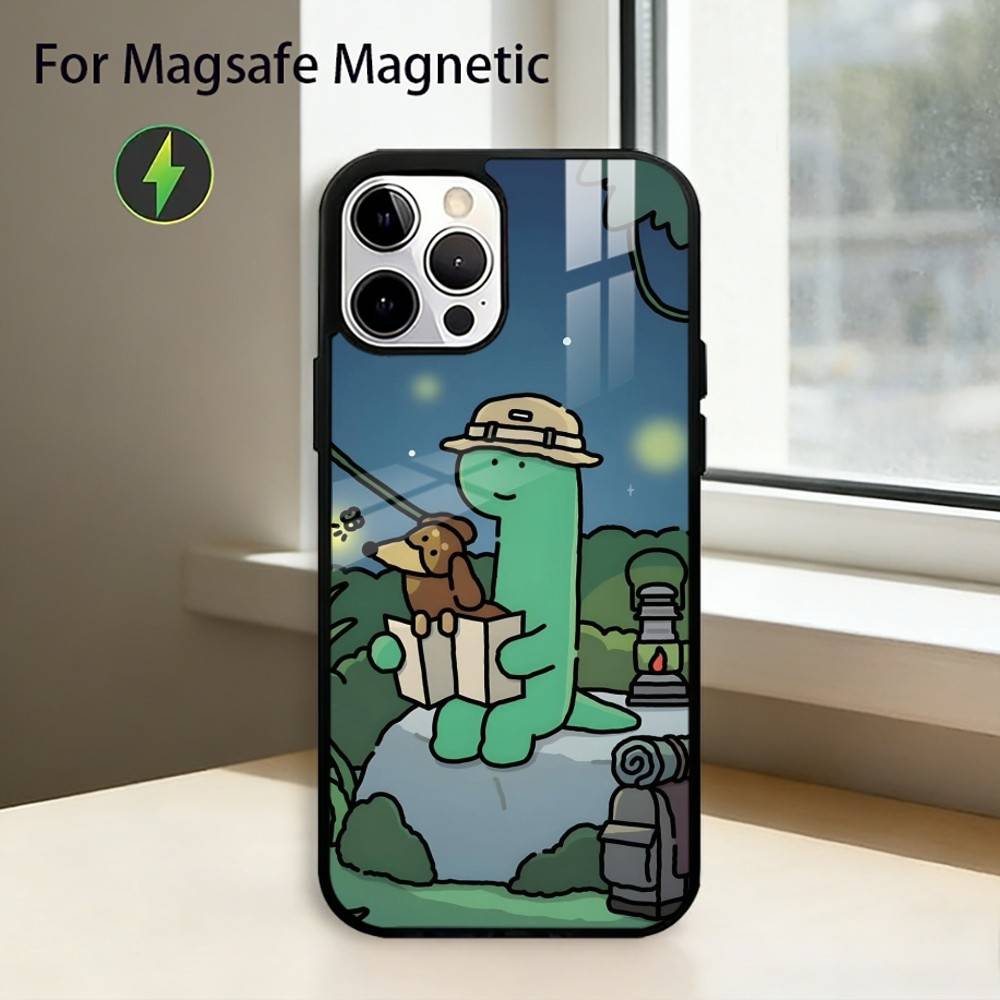 Cute J-Joguman D-Dinosaurs Phone Case For iPhone17,16,15,14,13,12,11 Plus,Pro Magnetic For Magsafe Wireless Charging