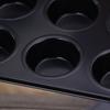 1PC Carbon Steel Non Stick Cupcake Pan Black Quick Release Muffin Tins Tray for Home Baking and Kitchen Use
